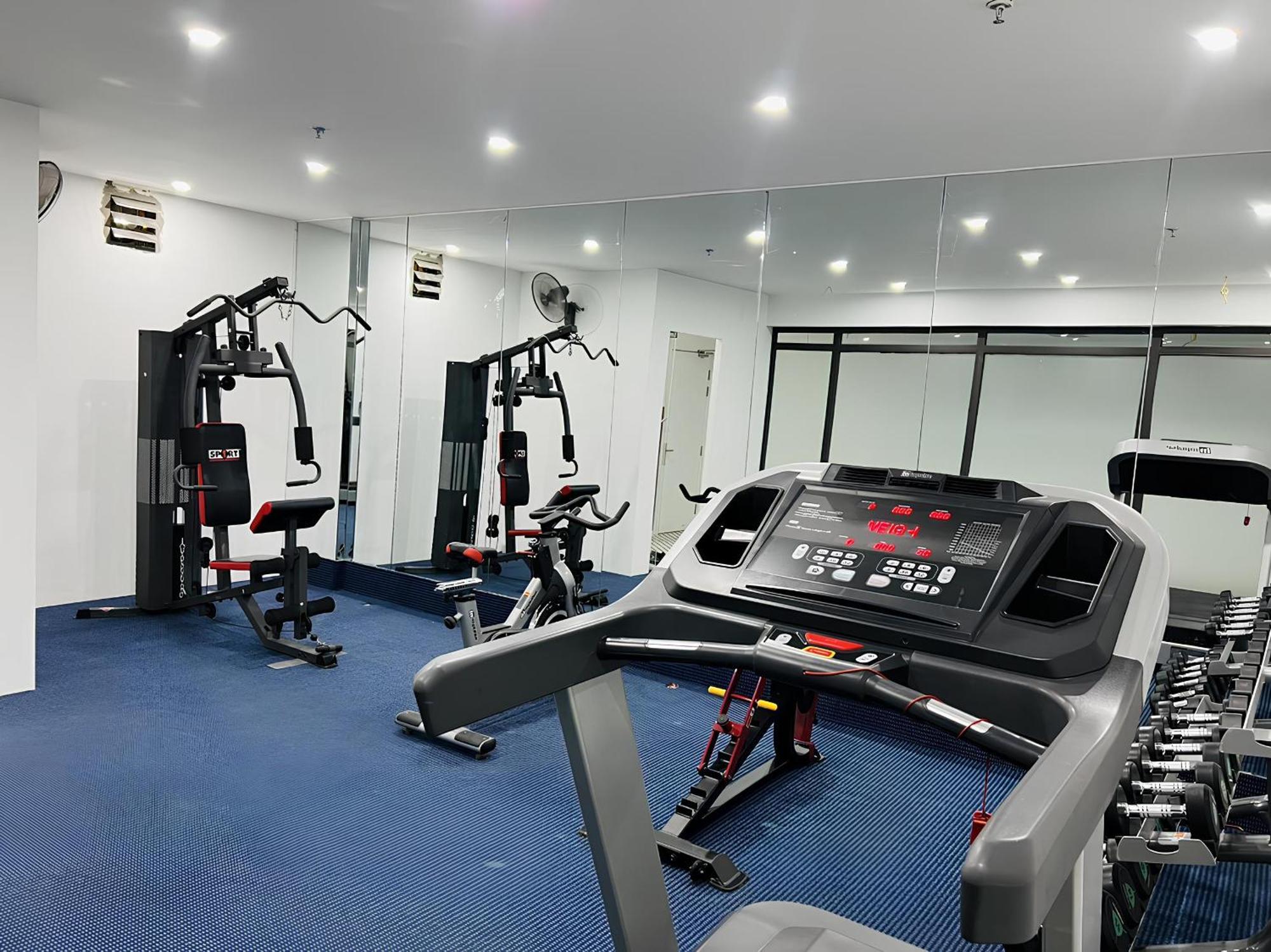 May De Ville Crown Hotel Hanoi Zewnętrze zdjęcie The gym at the hotel